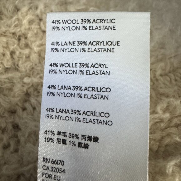 Free People Women’s Chunky Knit Duster Cardigan  Size L Wool Blend Open Front - Picture 10 of 10